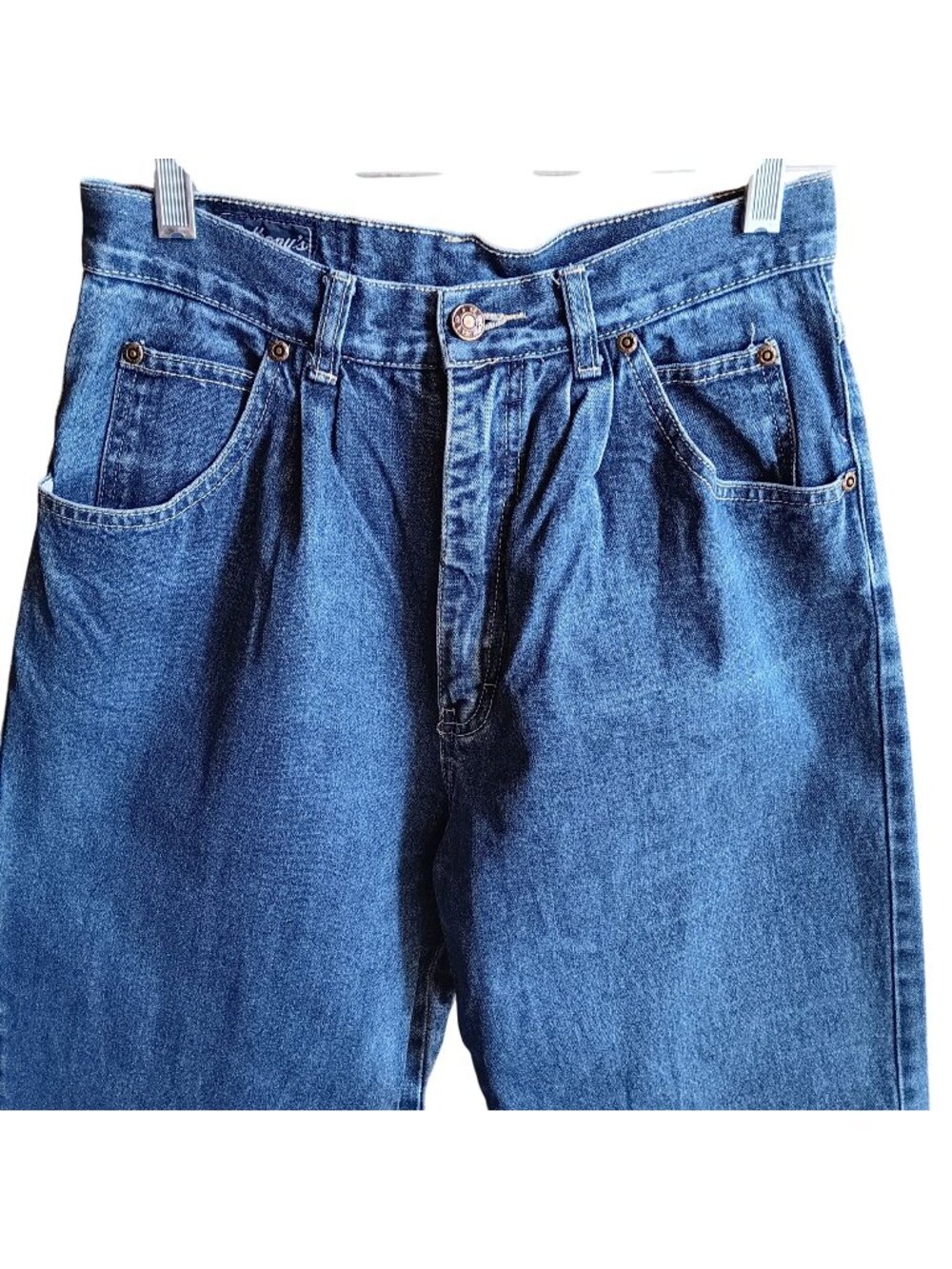 1970's High-Waisted Sz 11 27x33 True Vintage Denim Jeans Anthony's Tapered Leg